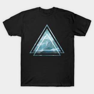 Geometric pattern blue modern T-Shirt